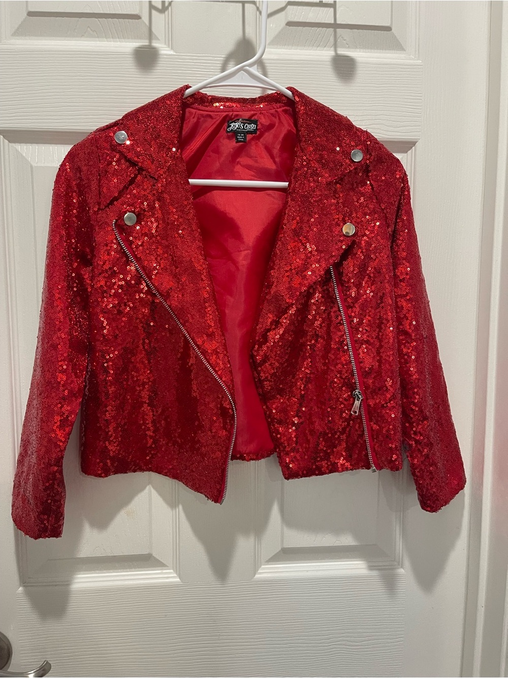 JoJo Siwa Red Sequin Moto Jacket
